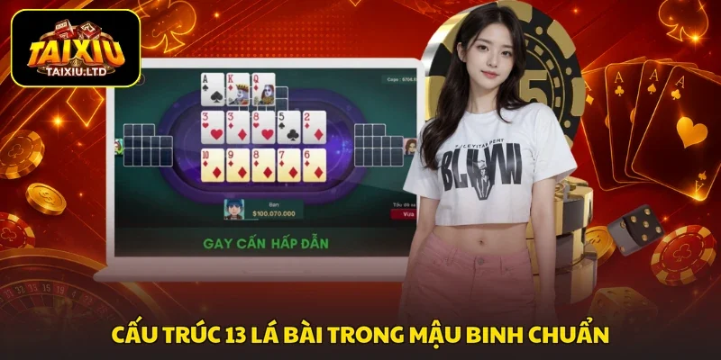 Cấu trúc 13 lá bài trong Mậu Binh chuẩn