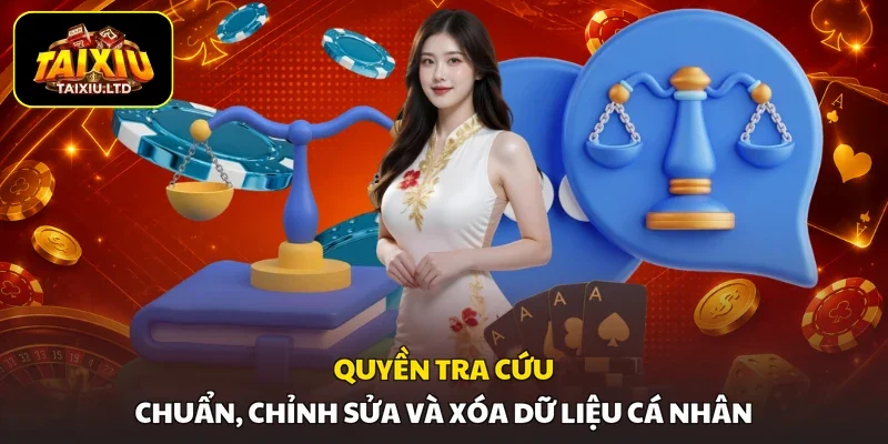 Quyền tra cứu chuẩn, chỉnh sửa và xóa dữ liệu cá nhân